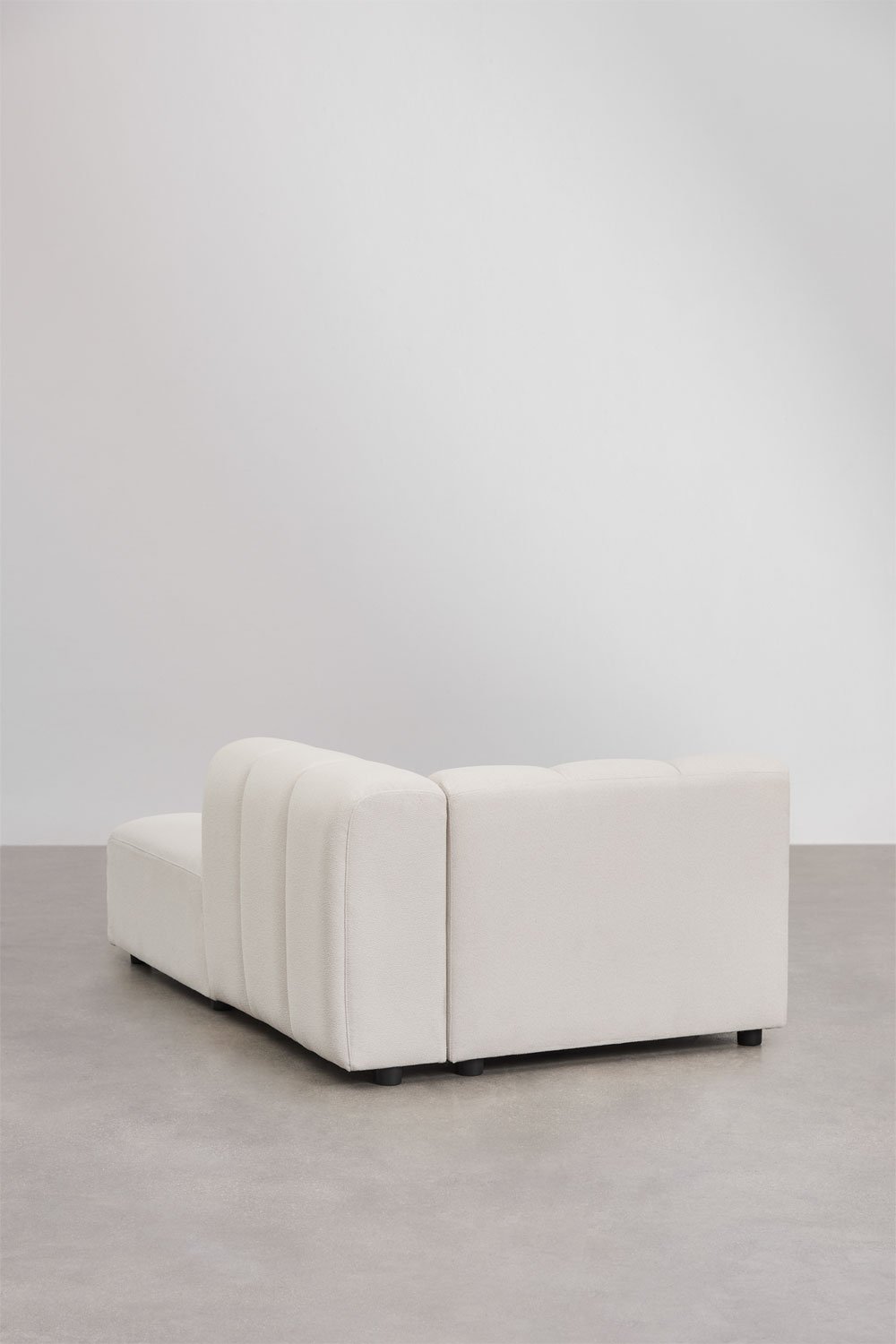 Modulo chaise longue destro per divano componibile in tessuto Eliot bouclé, immagine della galleria 4