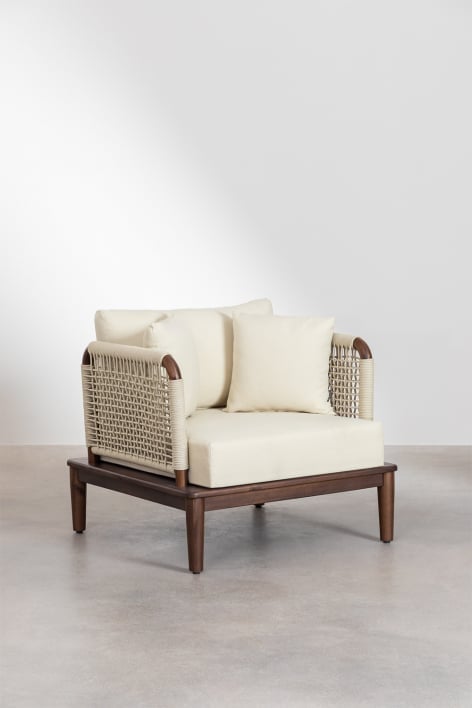 Pacco di 2 poltrone in acacia Giulia