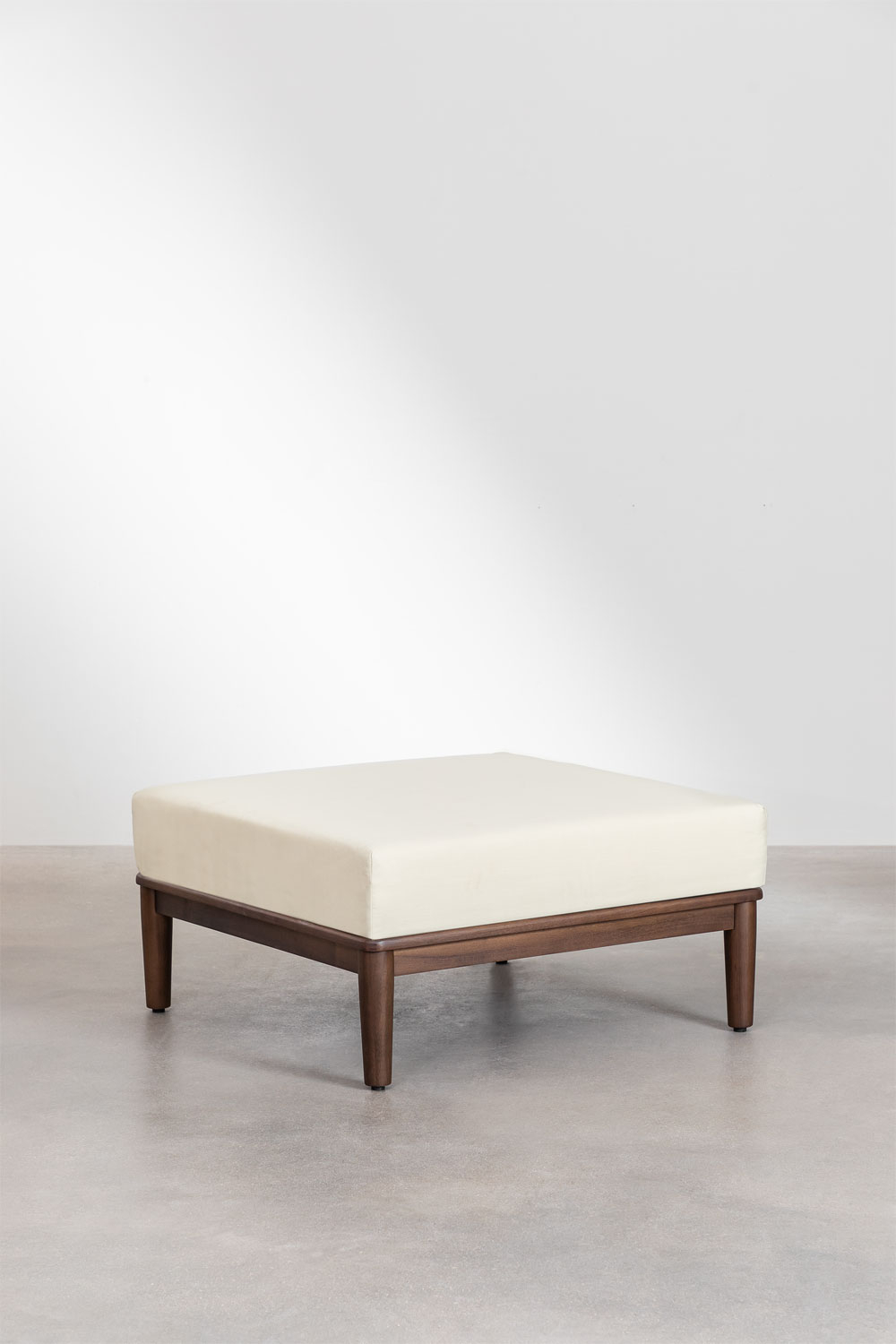 Pouf quadrato 85x85 cm in acacia Giulia - SKLUM
