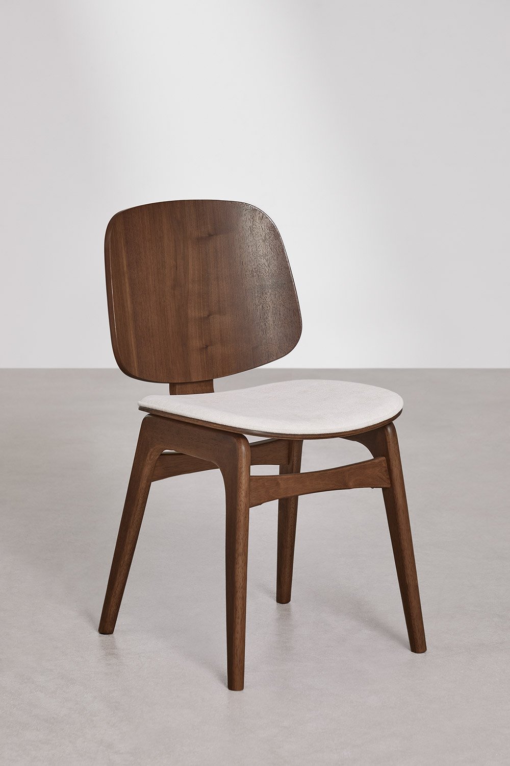 Sedia da pranzo in legno e imbottita Canada, immagine della galleria 1