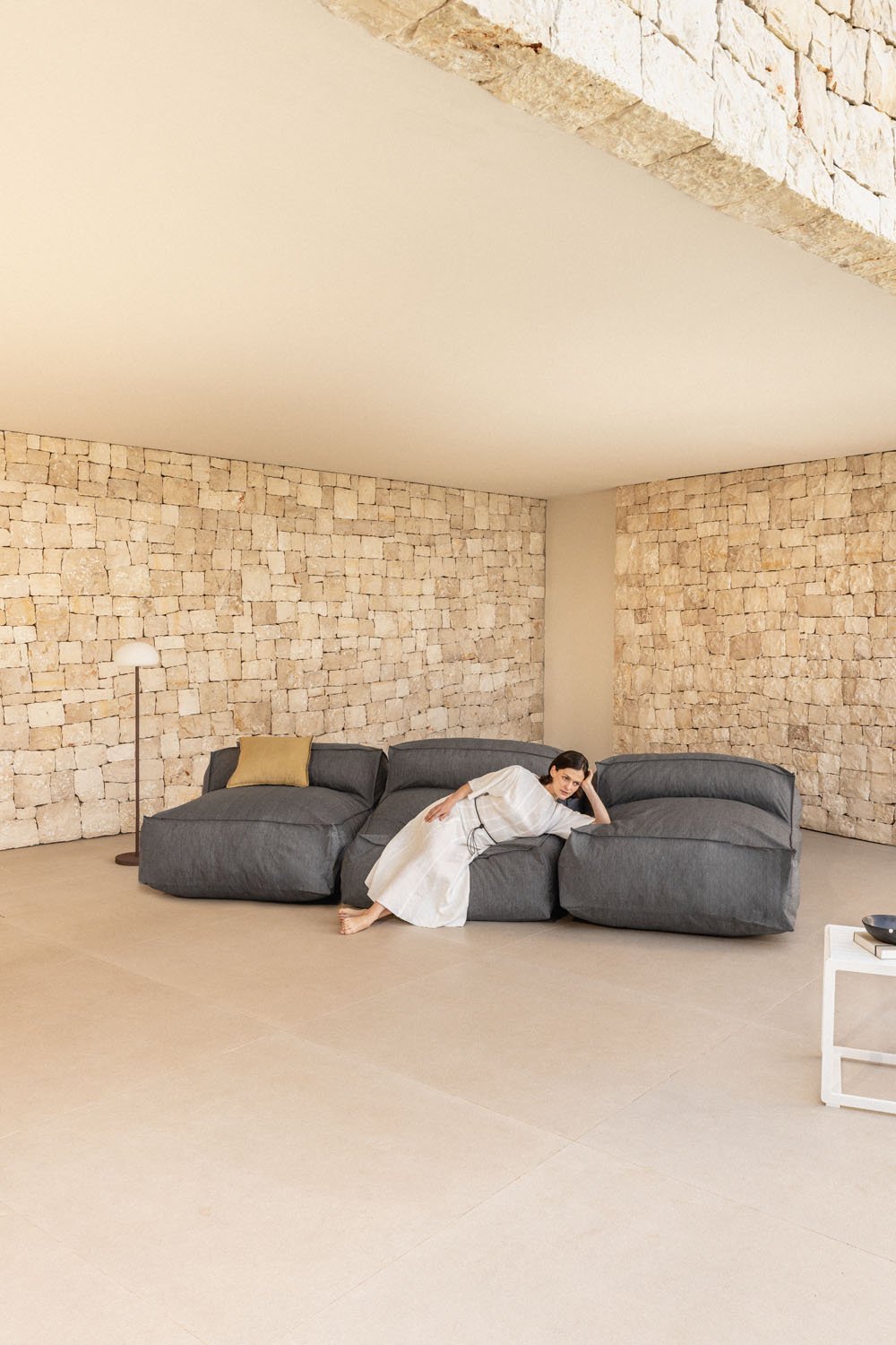 Divano modulare da giardino a 3 pezzi Dojans, immagine della galleria 1