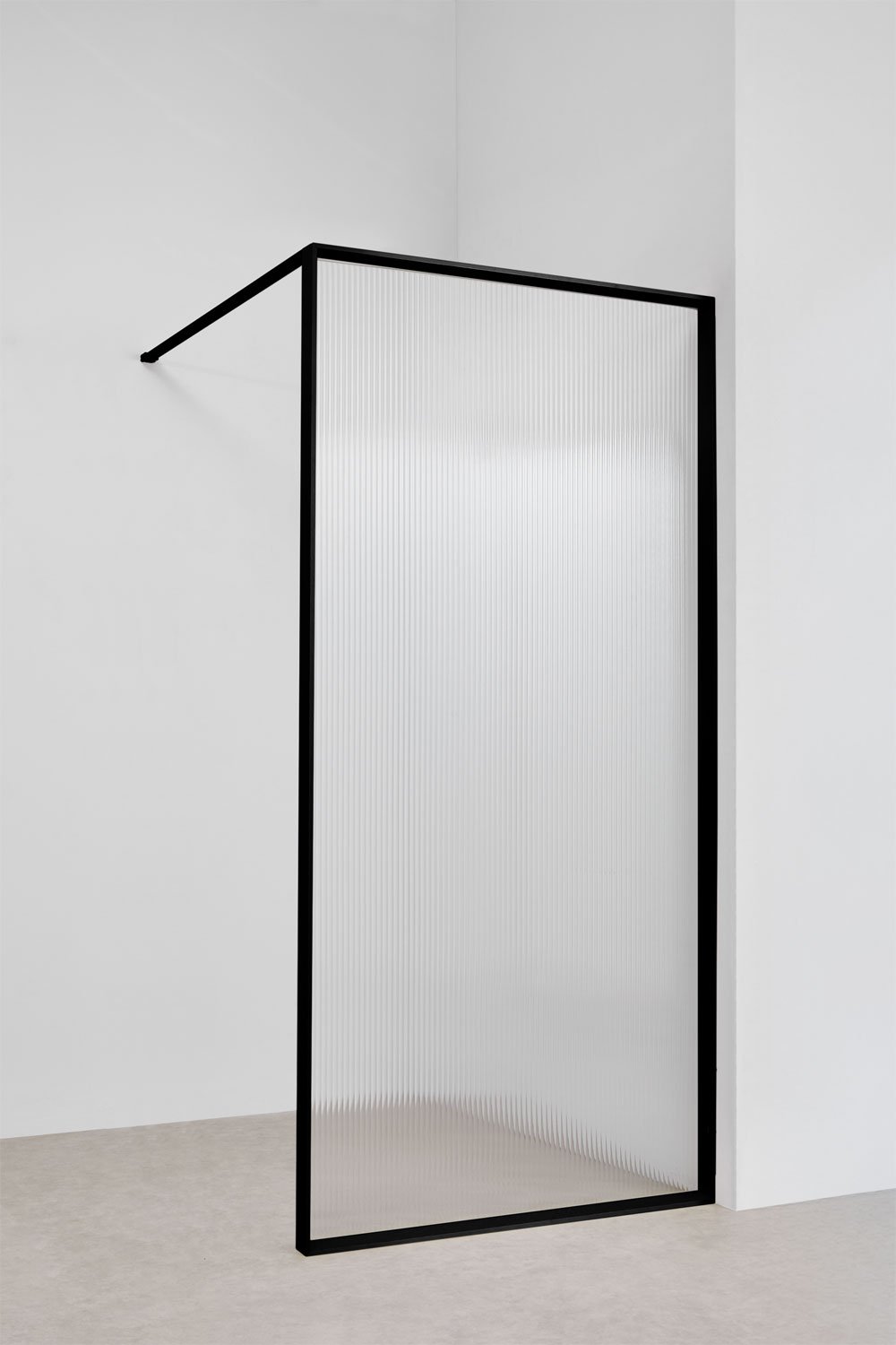 Parete doccia fissa con vetro temperato da 5 mm e alluminio Trafalgar, immagine della galleria 1
