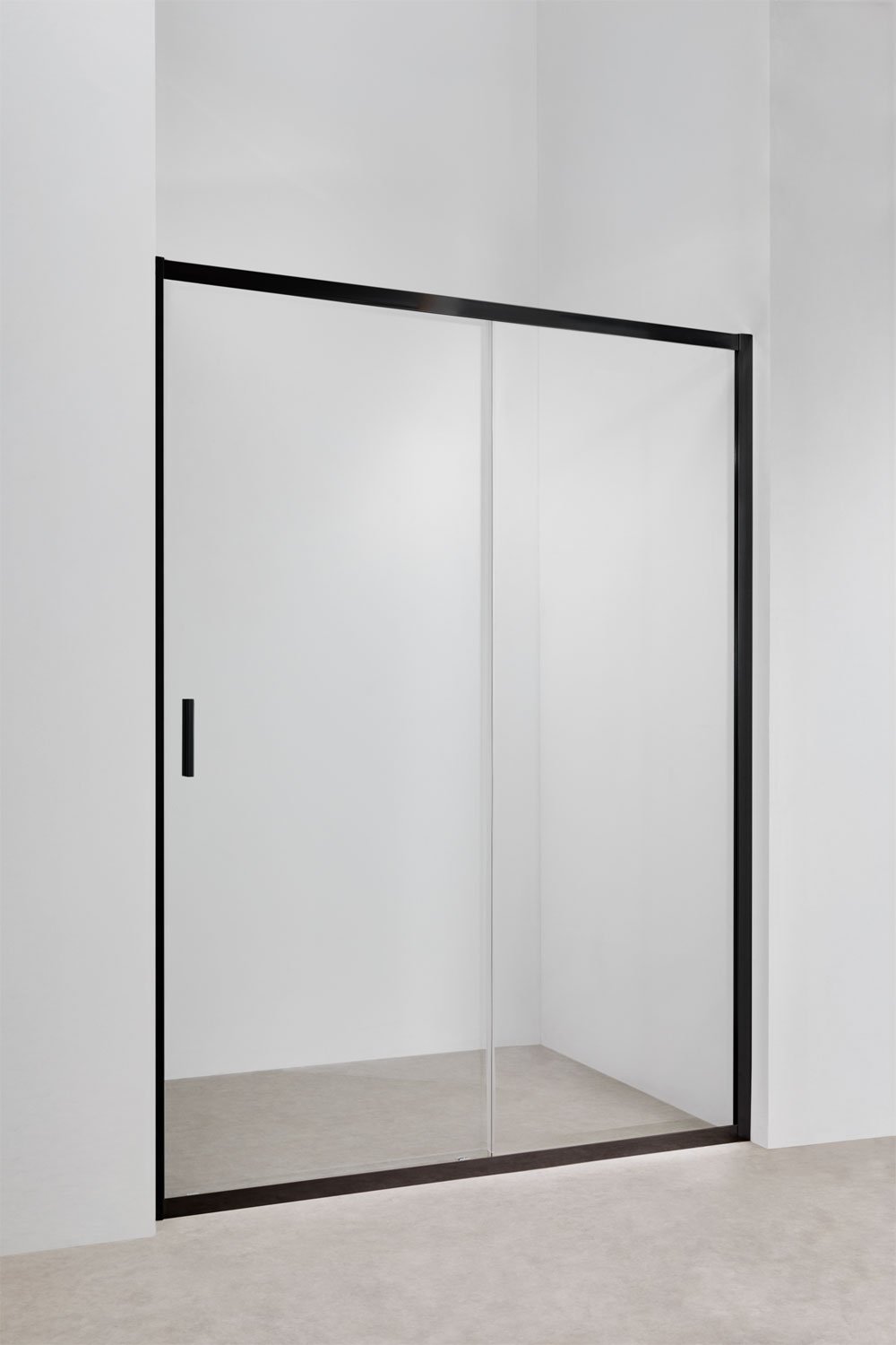 Box doccia con accesso frontale e porta scorrevole, vetro temperato da 6 mm e alluminio Dover, immagine della galleria 1
