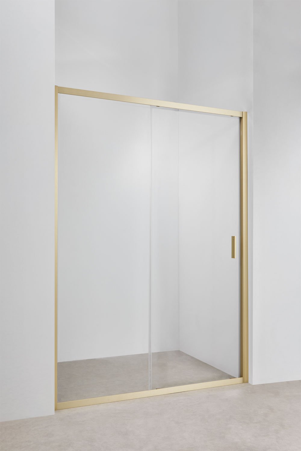 Box doccia con accesso frontale e porta scorrevole, vetro temperato da 6 mm e alluminio Dover, immagine della galleria 1