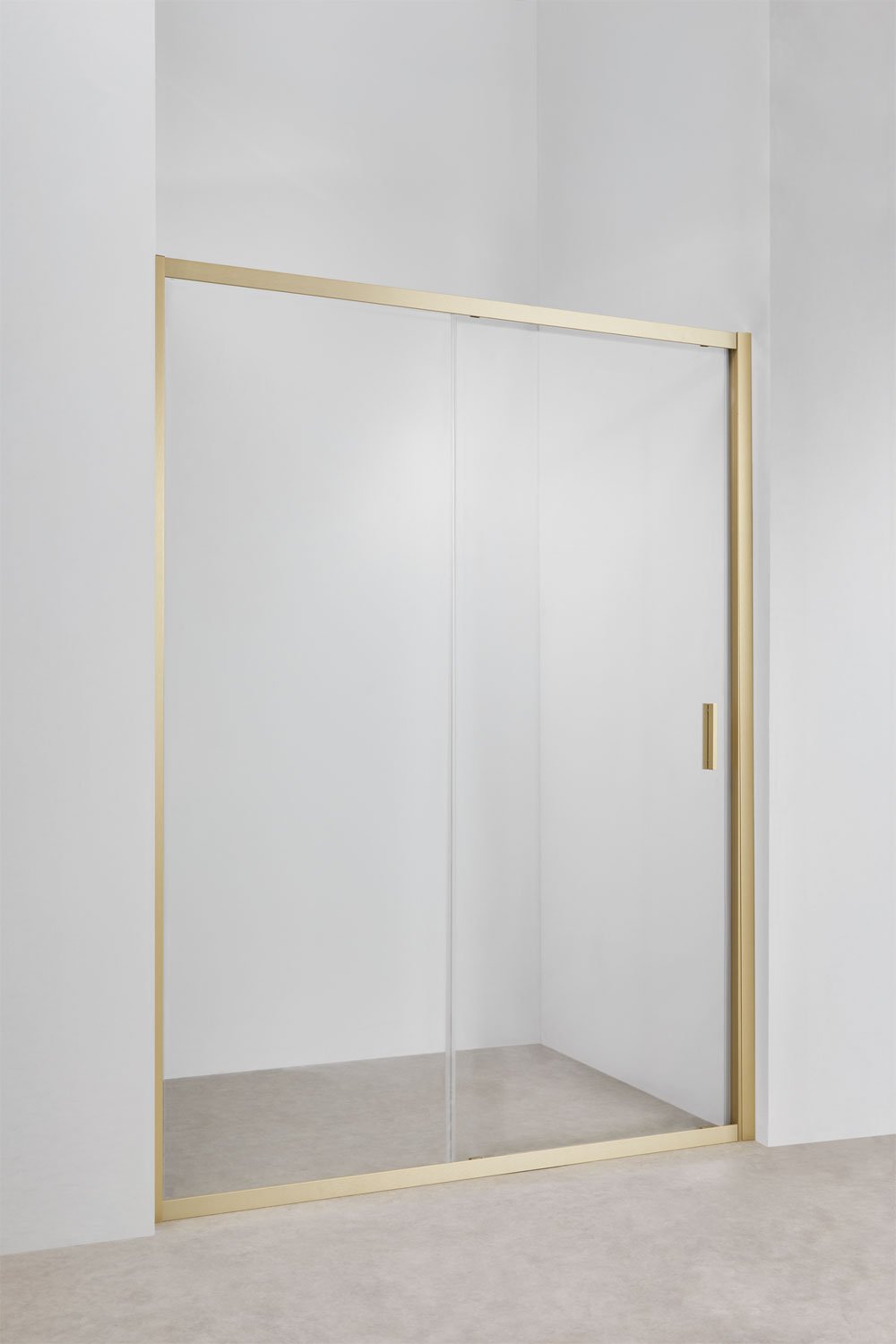 Box doccia con accesso frontale e porta scorrevole, vetro temperato da 6 mm e alluminio Dover, immagine della galleria 1