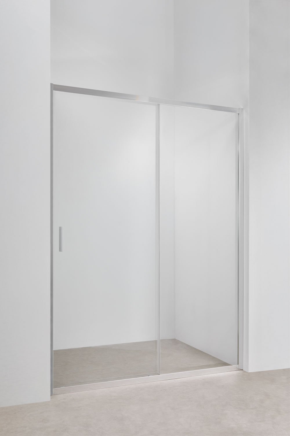 Box doccia con accesso frontale e porta scorrevole, vetro temperato da 6 mm e alluminio Dover, immagine della galleria 1