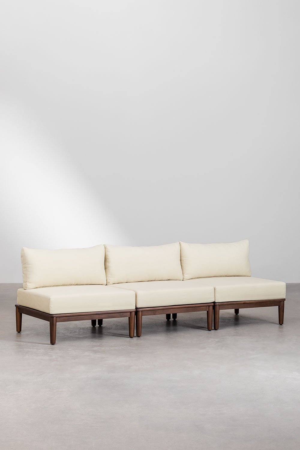 Divano modulare a 3 pezzi in acacia Giulia, immagine della galleria 1