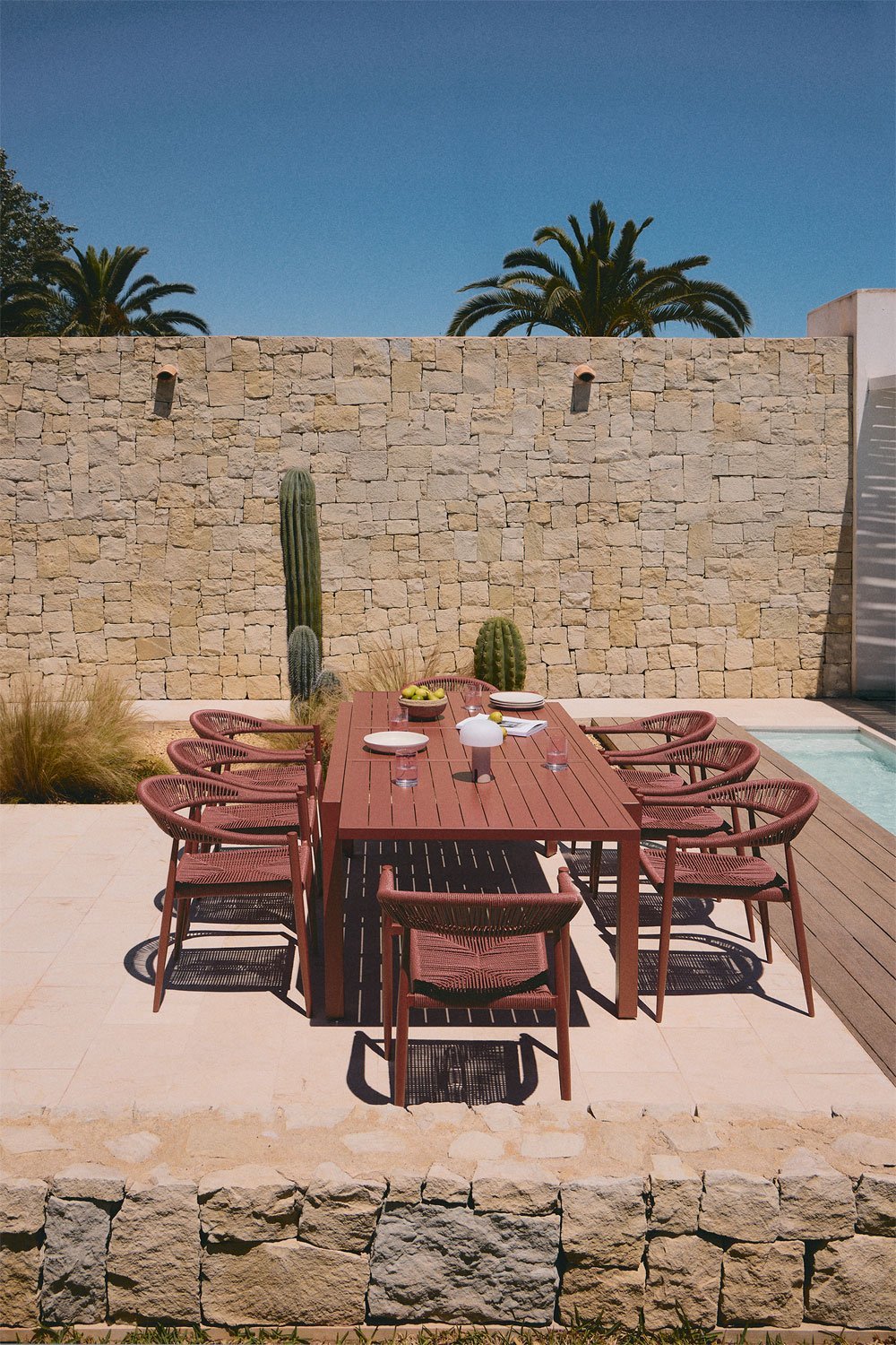 Mesa de jardín rectangular 180-240x100 cm extensible en aluminio Starmi   , immagine della galleria 2