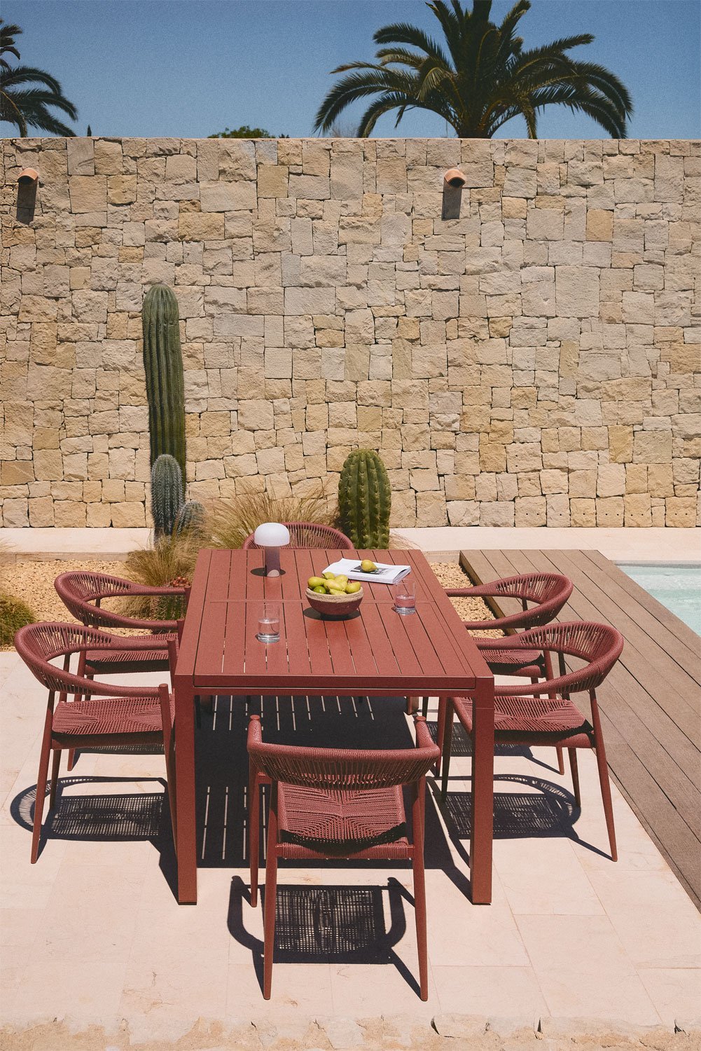 Mesa de jardín rectangular 180-240x100 cm extensible en aluminio Starmi   , immagine della galleria 1