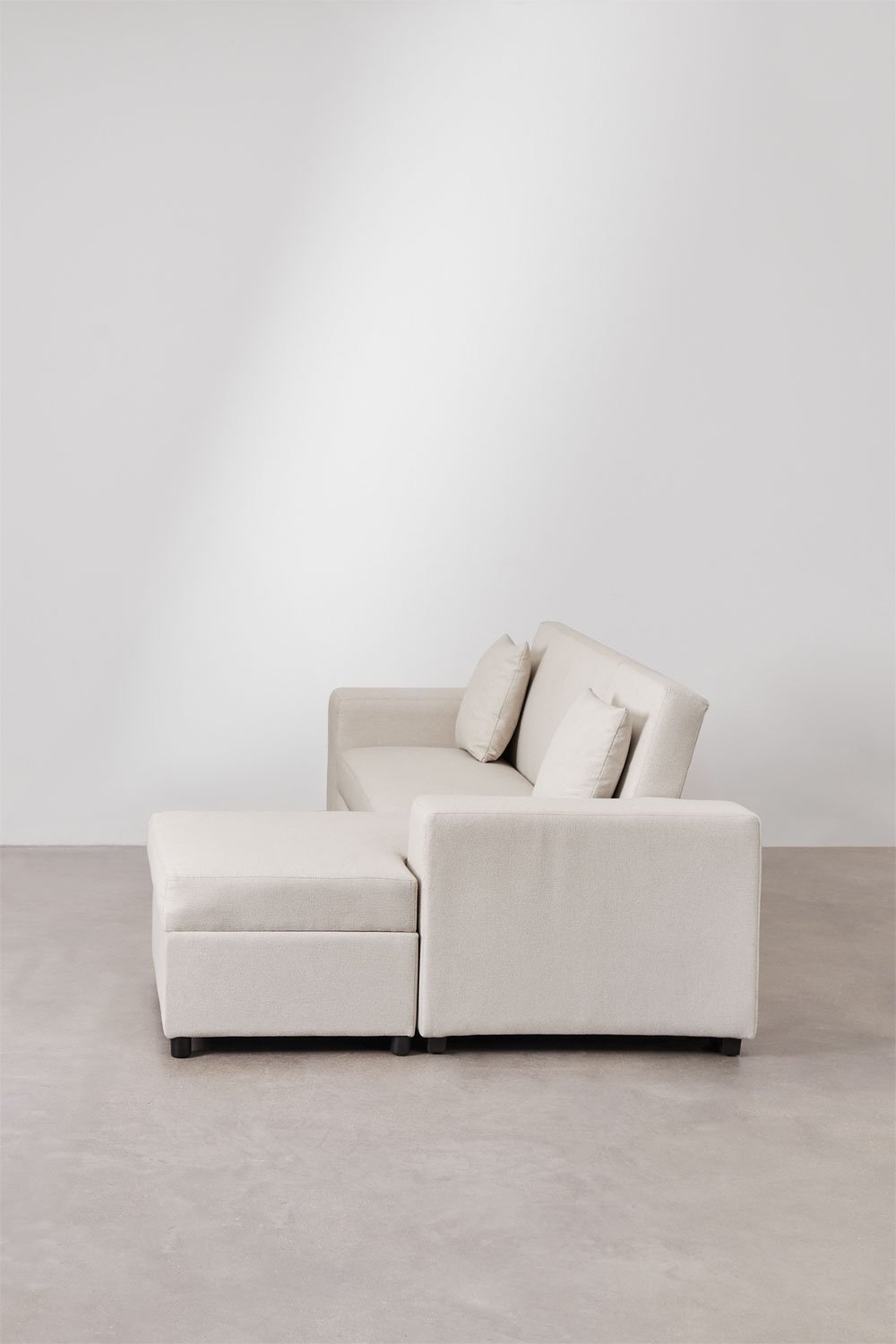 Divano letto con chaise longue destra a 3 posti in tessuto Umay, immagine della galleria 8