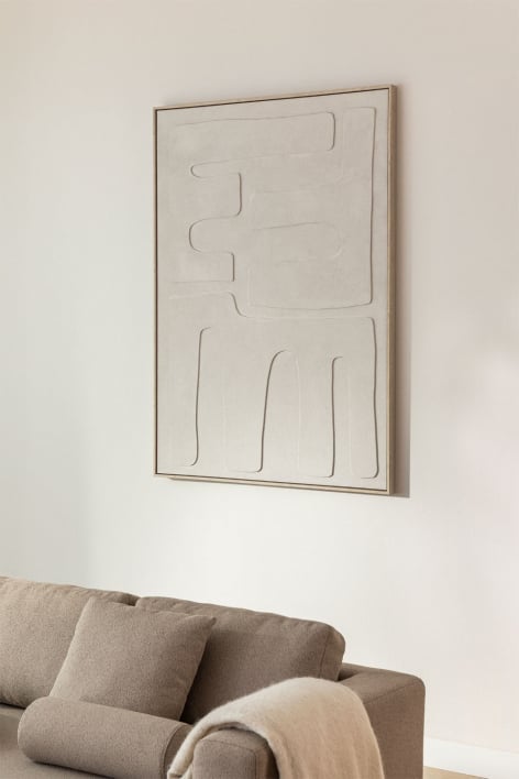 Quadro decorativo 100x140 cm dipinto a mano con rilievo Aloxen