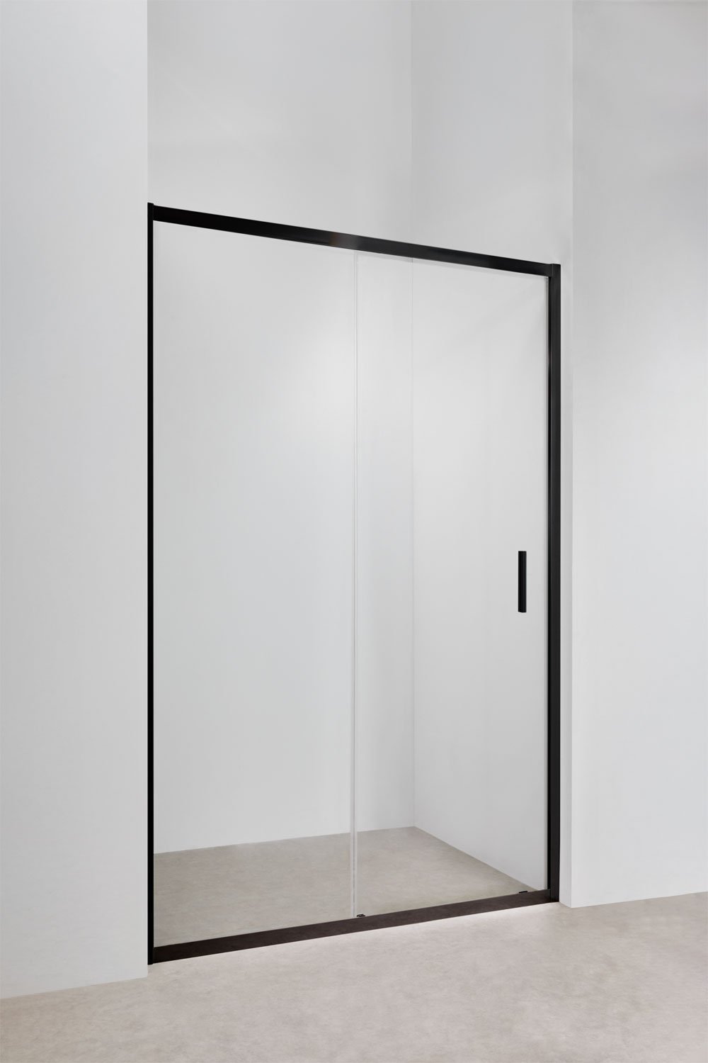 Box doccia con accesso frontale e porta scorrevole, vetro temperato da 6 mm e alluminio Dover, immagine della galleria 2