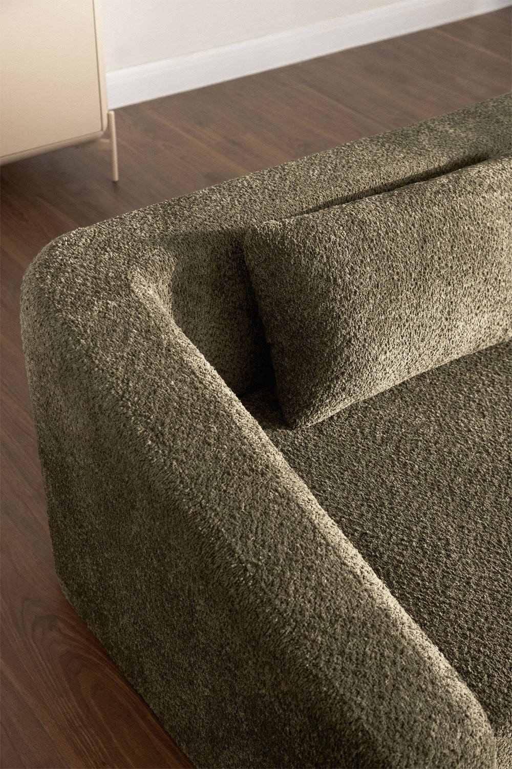 Divano letto Dalila 3 posti in tessuto bouclé, immagine della galleria 3