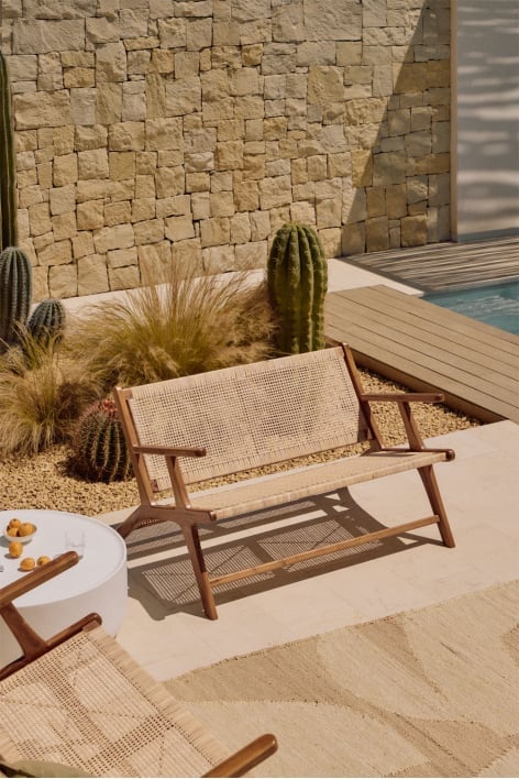 Panca da giardino Catua in legno di teak