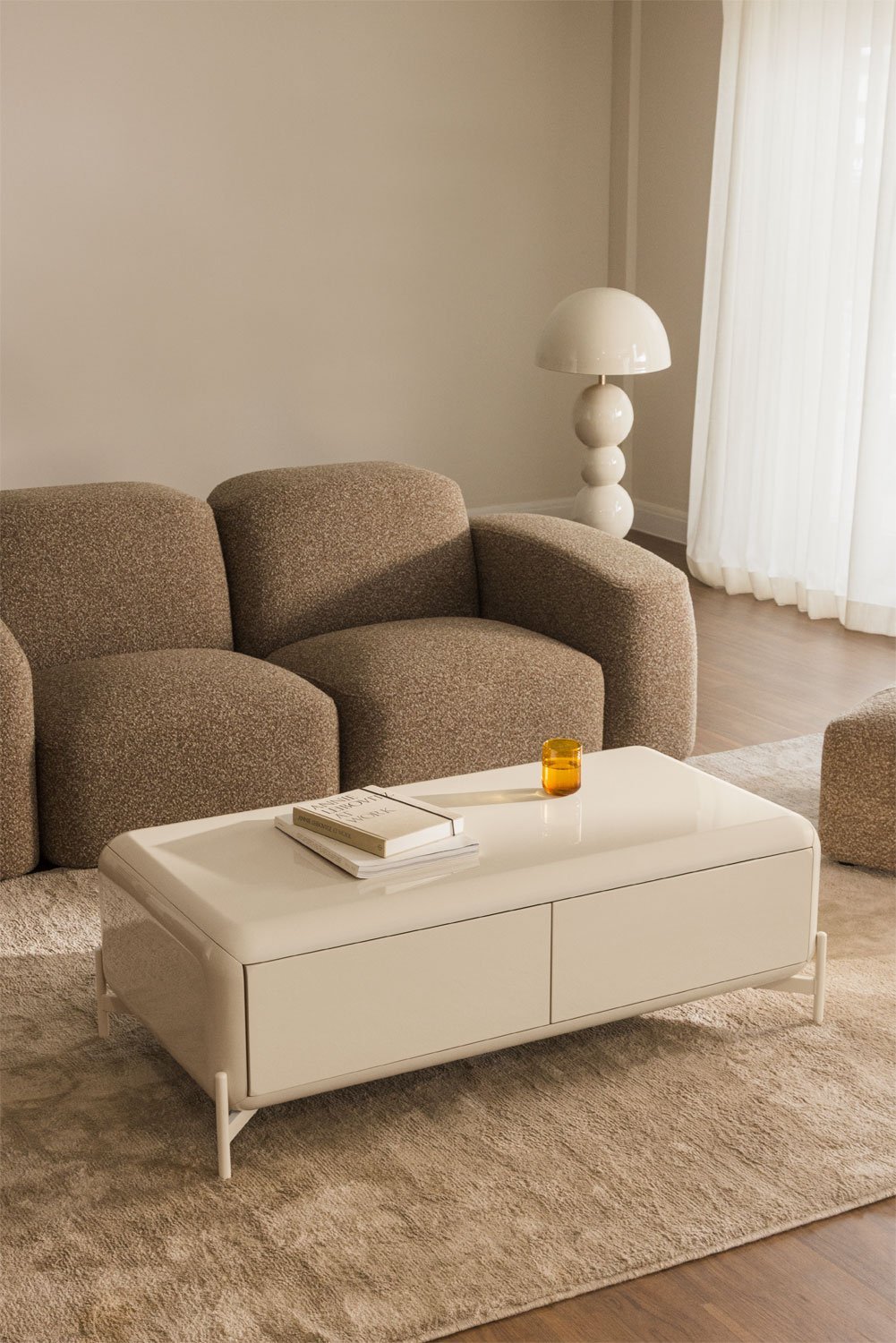 Mesa de centro rectangular 120x60 cm en MDF Alazne, immagine della galleria 1