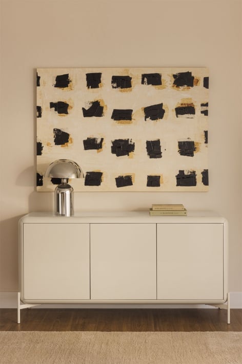 Credenza 160x45 cm in MDF Alazne - Tapioca Beige