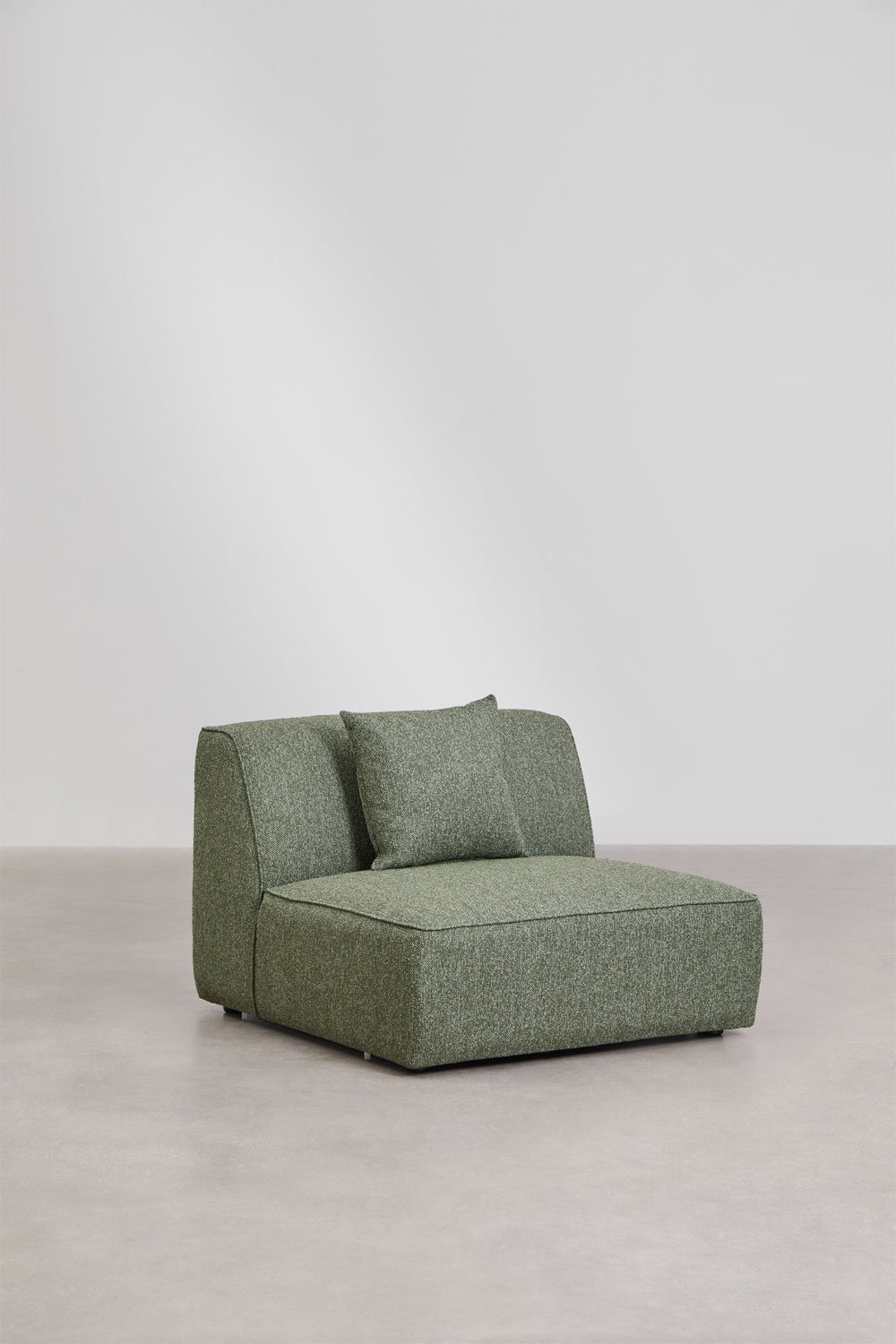 Divano componibile chaise longue destro a 4 pezzi con pouf imbottito Cardea, immagine della galleria 8
