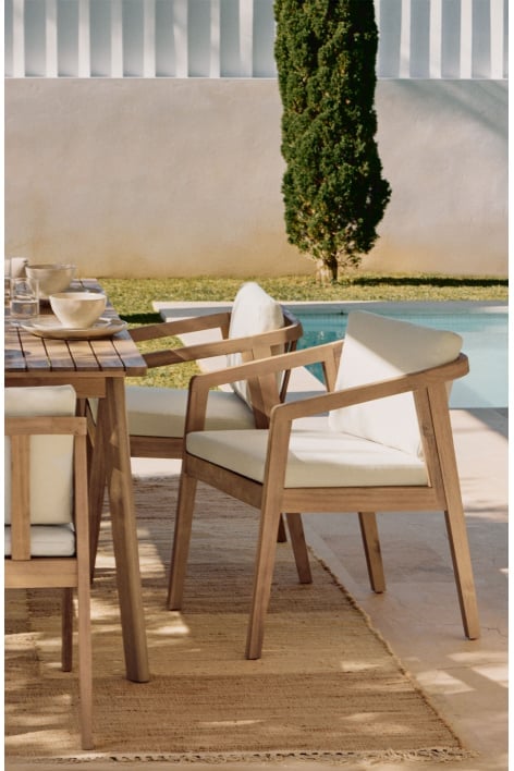 Sedia da giardino in legno di acacia Kaela