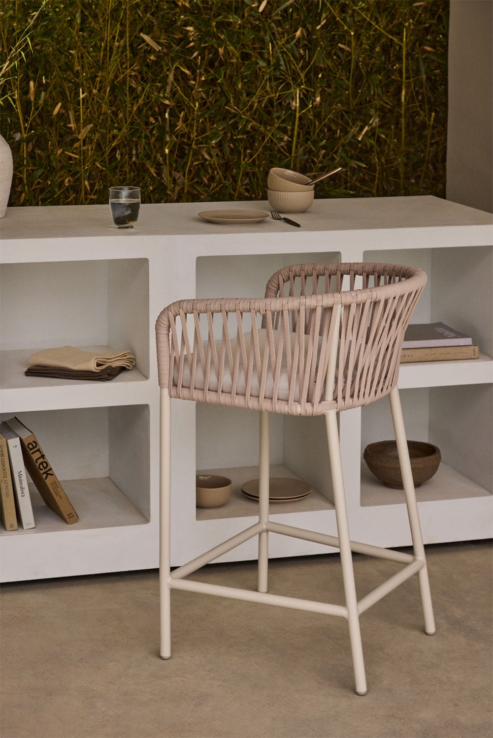 Set di 4 sgabelli alti da giardino Arhiza, immagine della galleria 1