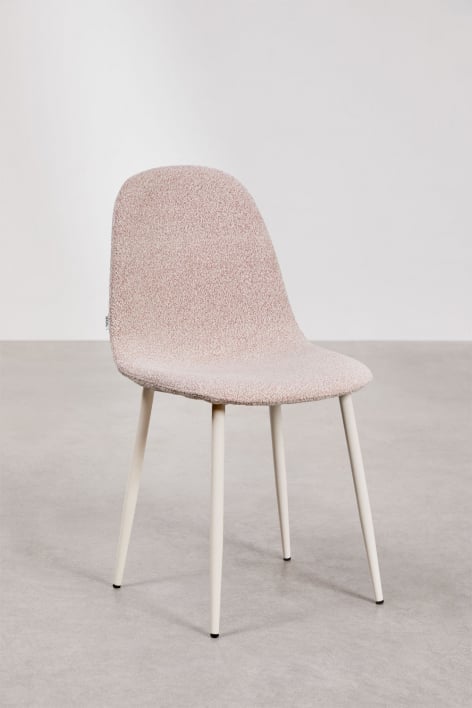 Confezione da 2 sedie da pranzo in tessuto bouclé Glamm Deluxe