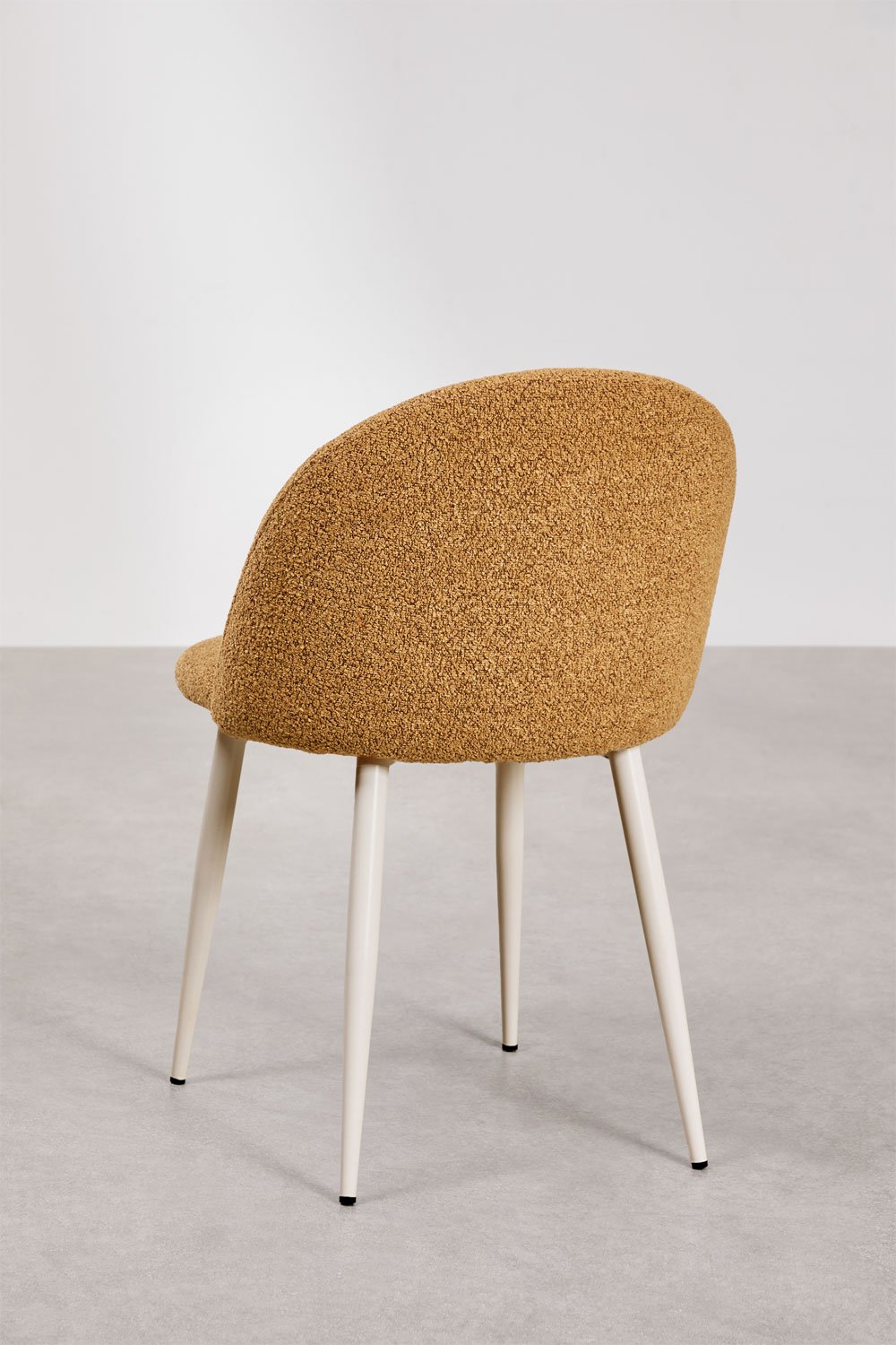 Confezione da 2 sedie da pranzo Kana Deluxe in tessuto bouclé, immagine della galleria 5