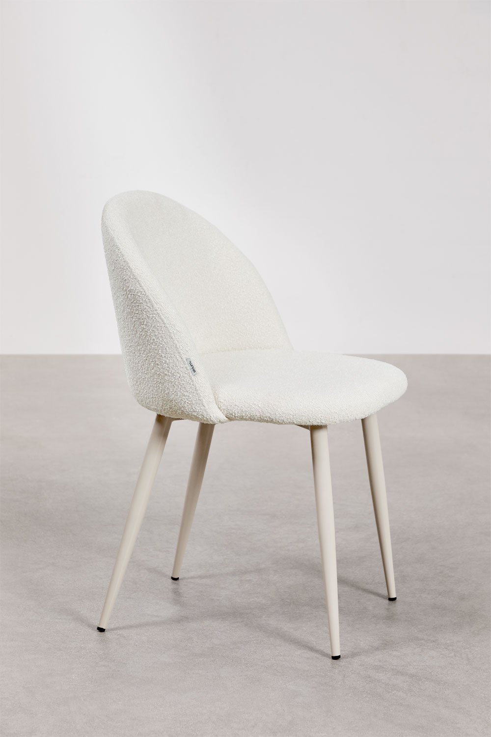 Confezione da 4 sedie da pranzo Kana Deluxe in tessuto bouclé, immagine della galleria 4