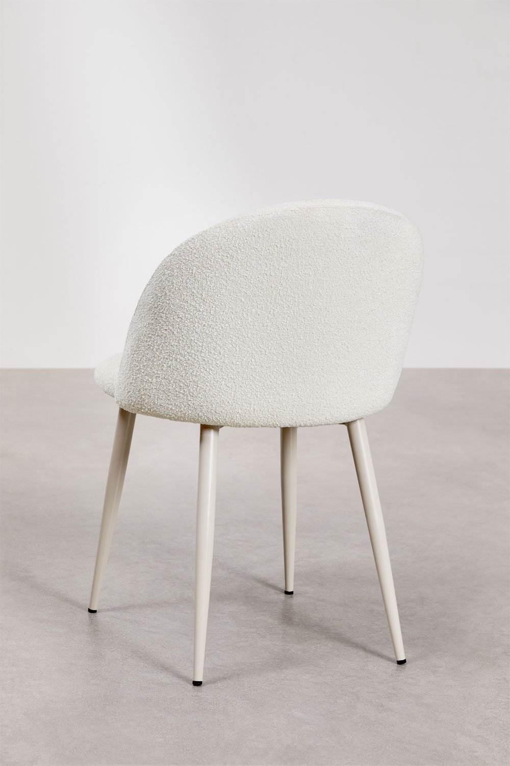 Confezione da 4 sedie da pranzo Kana Deluxe in tessuto bouclé, immagine della galleria 5