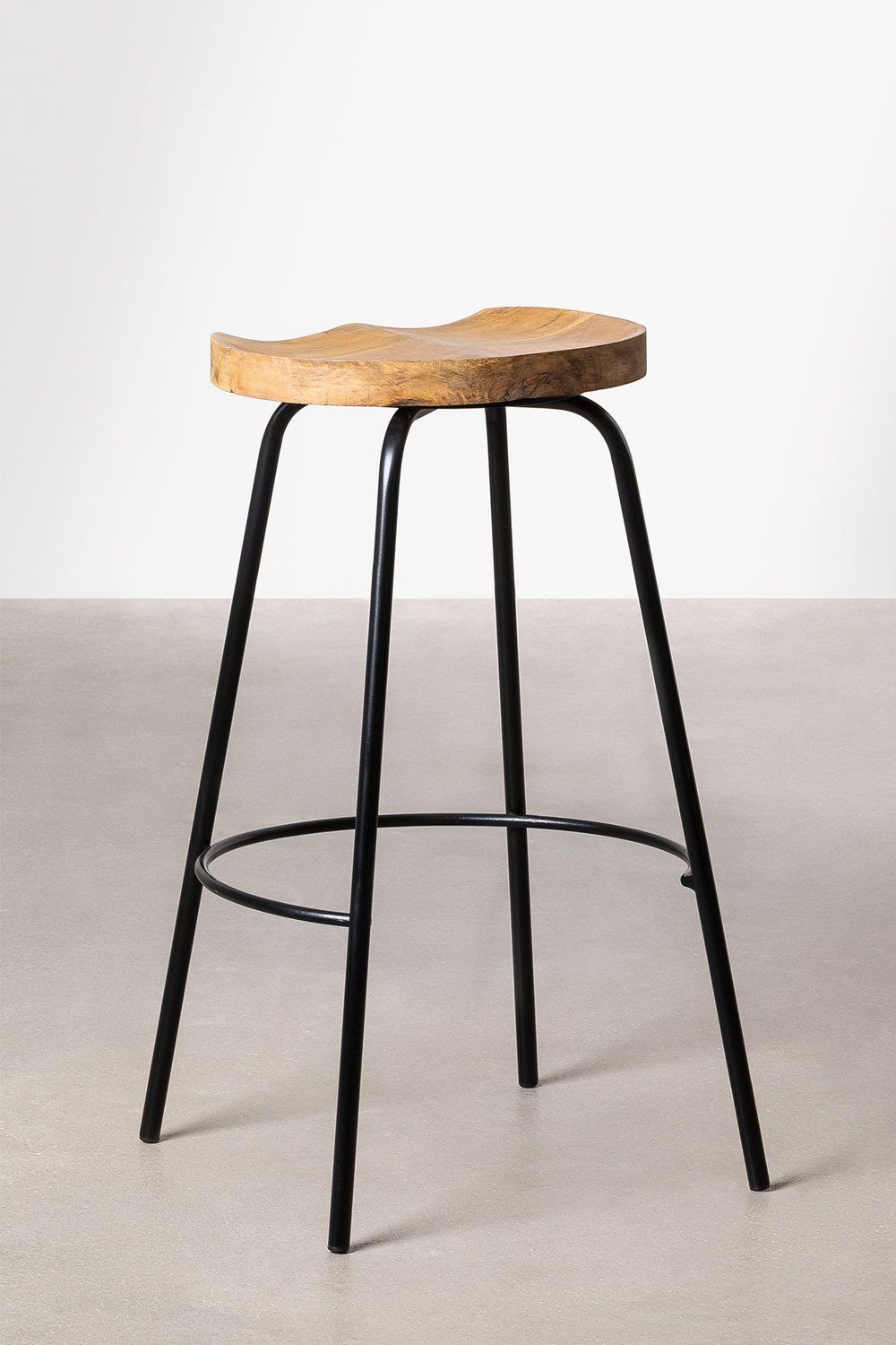 Confezione da 2 sgabelli alti 75 cm in legno Darcko, immagine della galleria 4