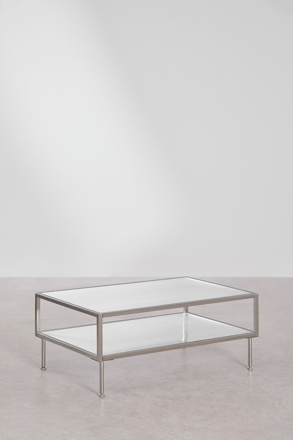 Rectangular coffee table in steel and glass Paoline, immagine della galleria 4