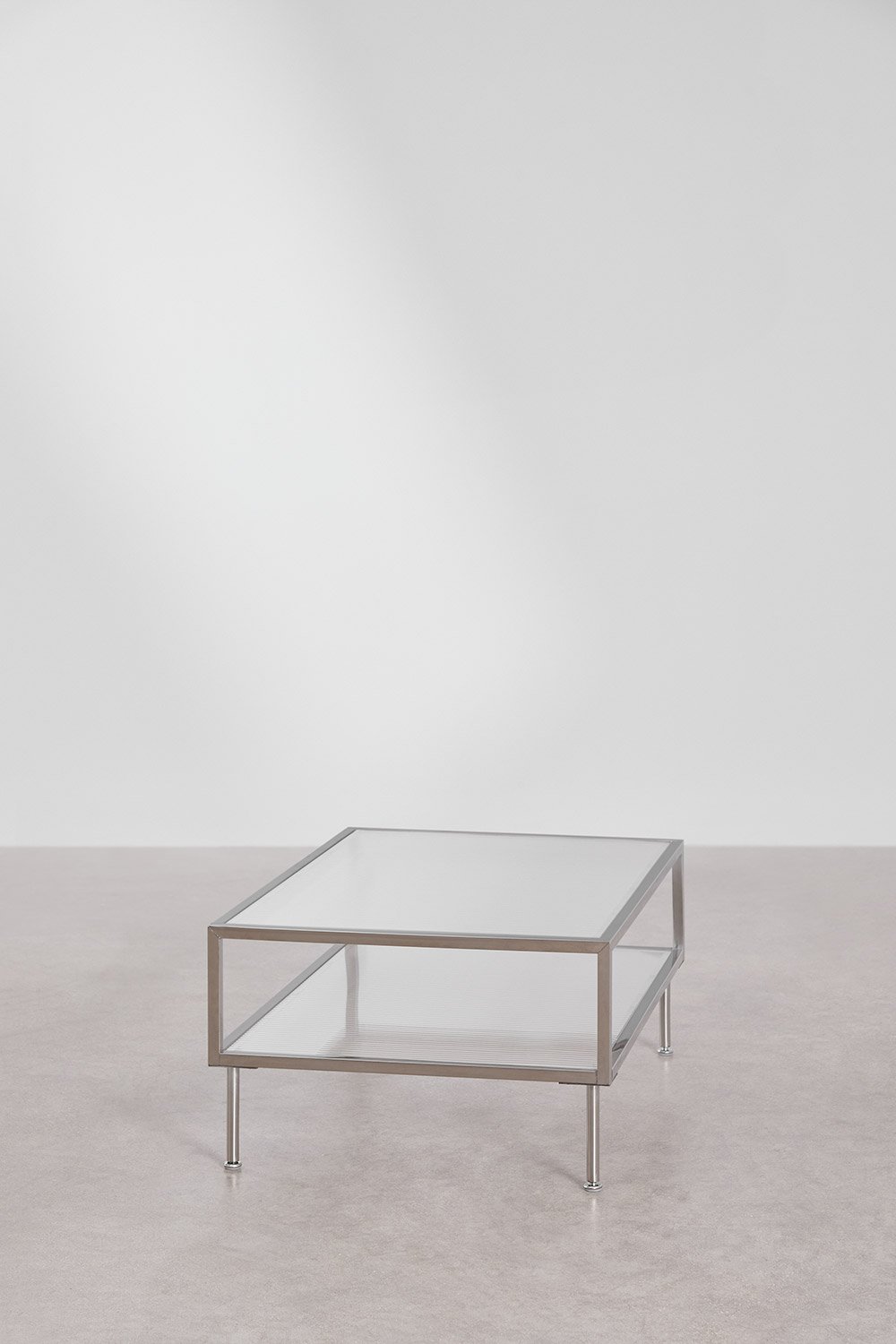 Rectangular coffee table in steel and glass Paoline, immagine della galleria 3