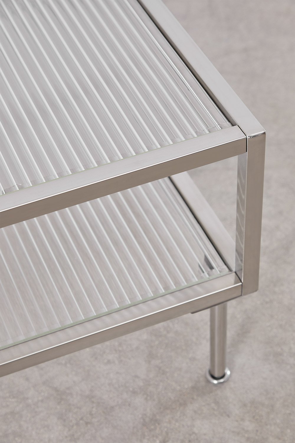 Rectangular coffee table in steel and glass Paoline, immagine della galleria 5