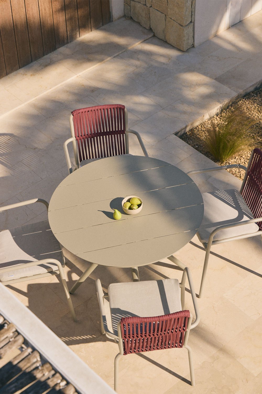 Tavolo da giardino rotondo in alluminio Valerie, immagine della galleria 2