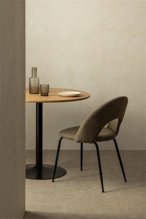 Sedia da pranzo imbottita in tessuto Glorys