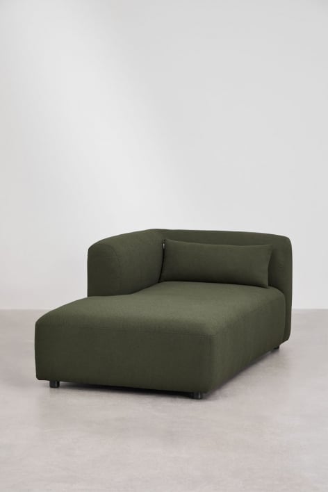 Chaise longue sinistra per divano componibile Fogler - Ciniglia Verde Salvia