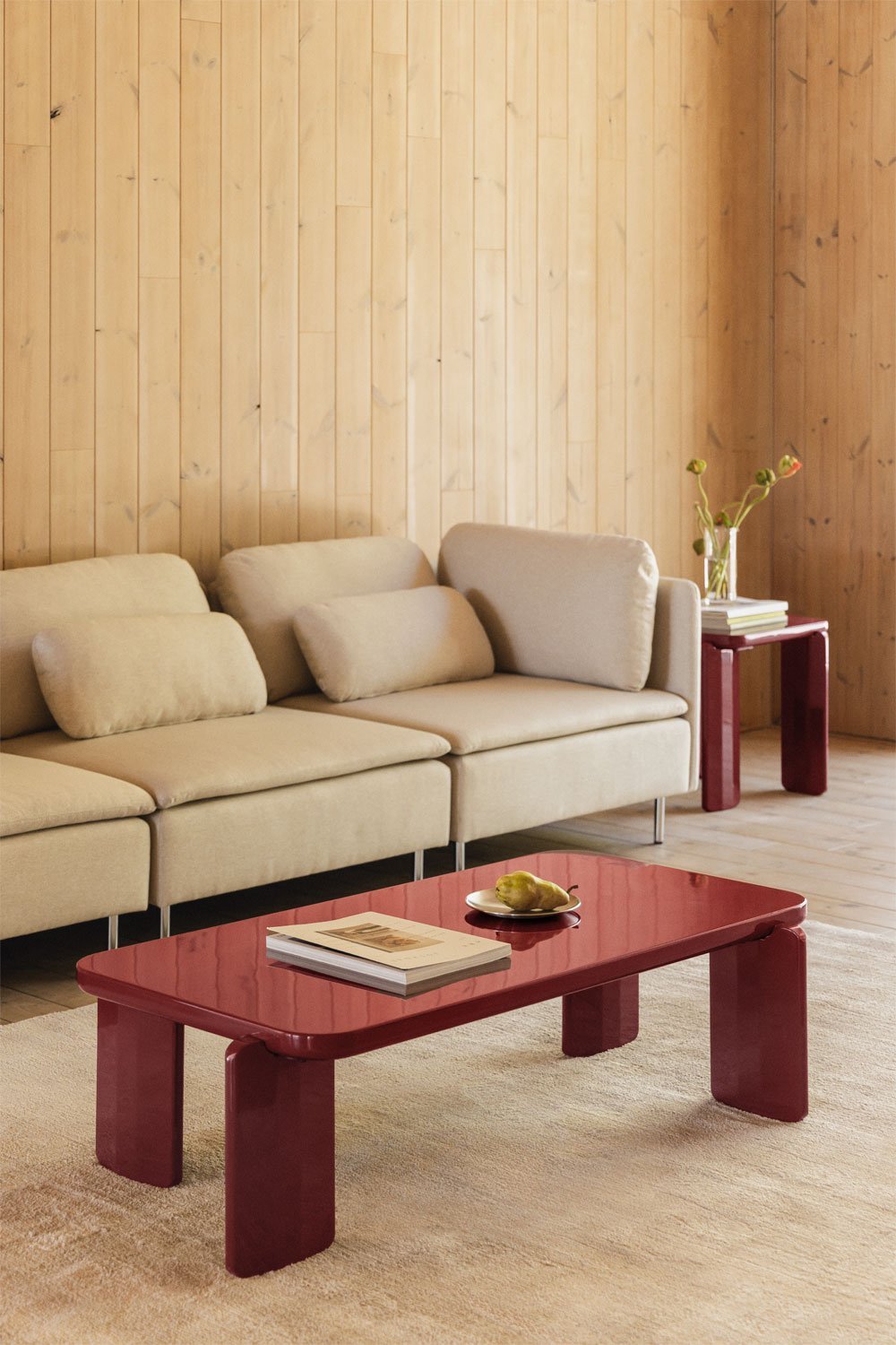 Tavolino rettangolare 120x60 cm in MDF Ginevra, immagine della galleria 1