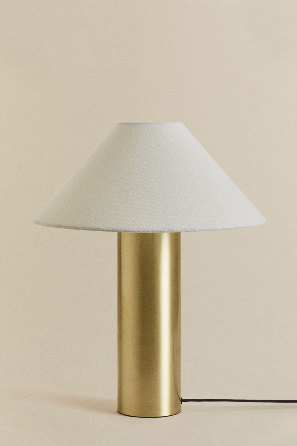 Lampada da tavolo in lino e ferro Barak, immagine della galleria 3