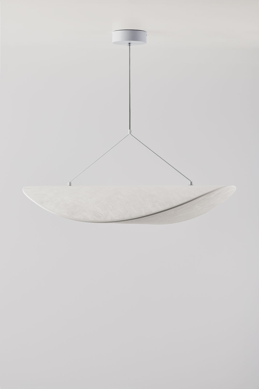 Lampada a sospensione a LED in tessuto Zelvon, immagine della galleria 3