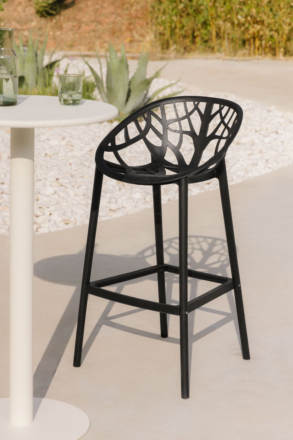 Confezione da 4 sgabelli alti da giardino in polipropilene Ores, immagine della galleria 6