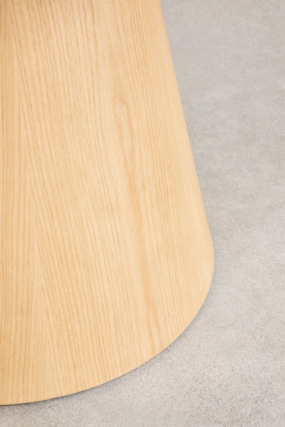 Tavolo da pranzo rotondo 120-160x120 cm allungabile in MDF e impiallacciato rovere Montana, immagine della galleria 7