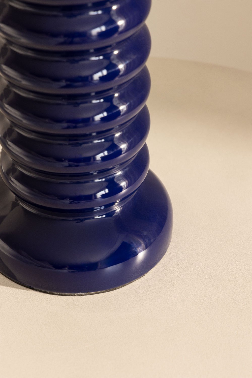 Lampada da tavolo Boreto 75 cm in ceramica e lino, immagine della galleria 2