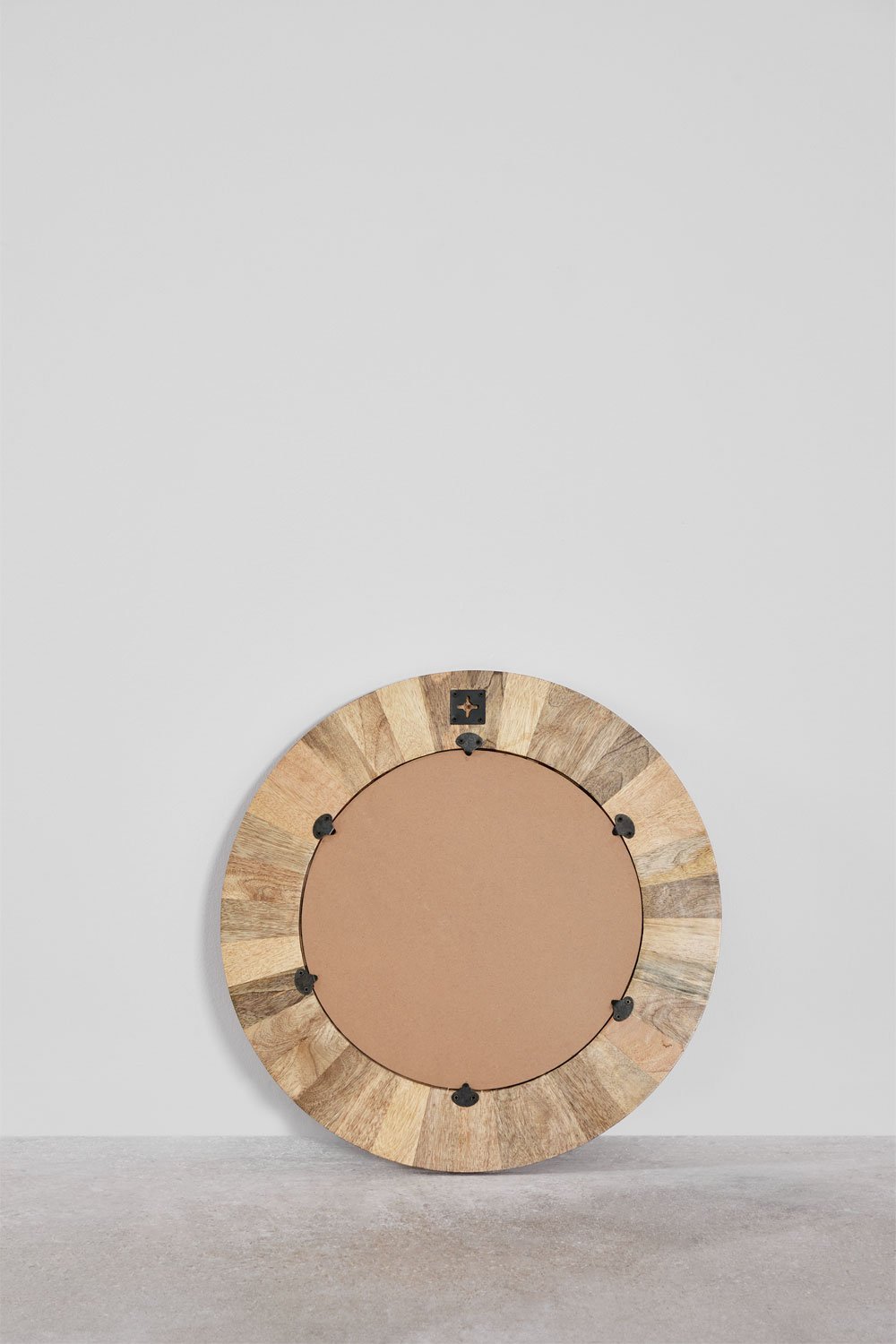 Specchio da parete rotondo Ø55 cm in legno di mango Lanzarote, immagine della galleria 6