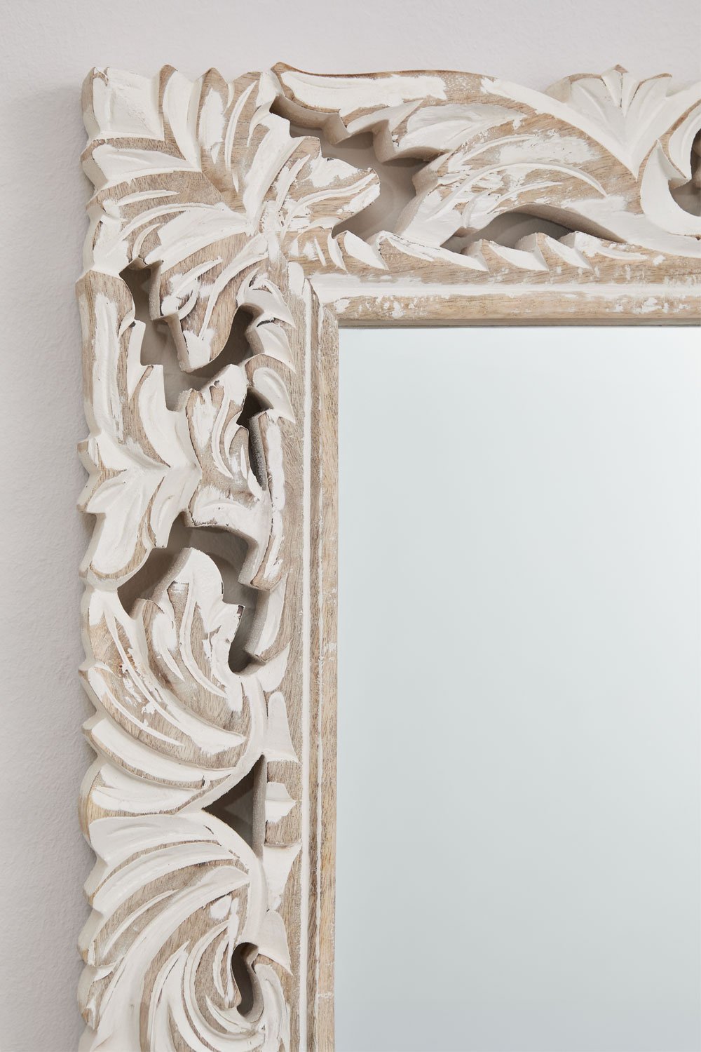 Specchio da parete rettangolare in legno di mango Arnas, immagine della galleria 5