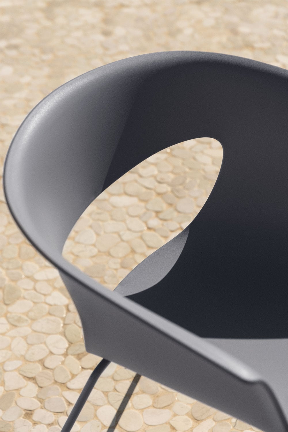 Set di 4 sedie da giardino in polipropilene e acciaio Alanys, immagine della galleria 2