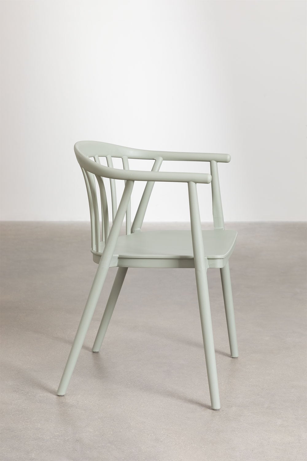 Set tavolo rettangolare 135x80 cm Scand e 4 sedie da giardino con braccioli in polipropilene Ivor, immagine della galleria 7