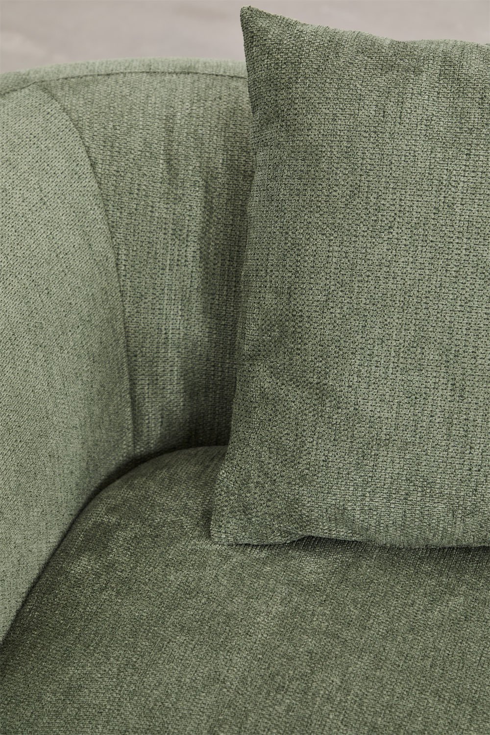 Divano componibile chaise longue sinistra in 3 pezzi in ciniglia Coco, immagine della galleria 3