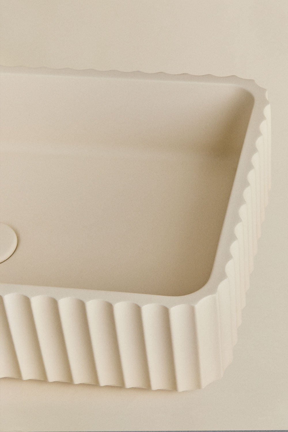 Lavabo rettangolare in cemento Tetnu 50x30 cm , immagine della galleria 5