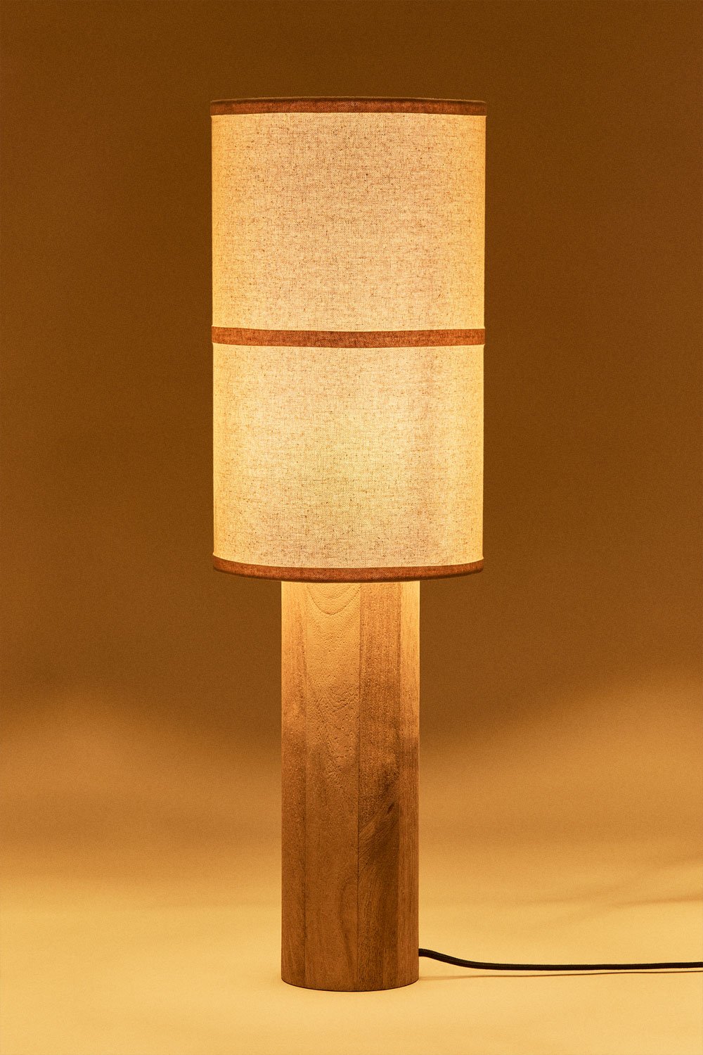 Lampada da tavolo in legno di mango Carolina, immagine della galleria 2