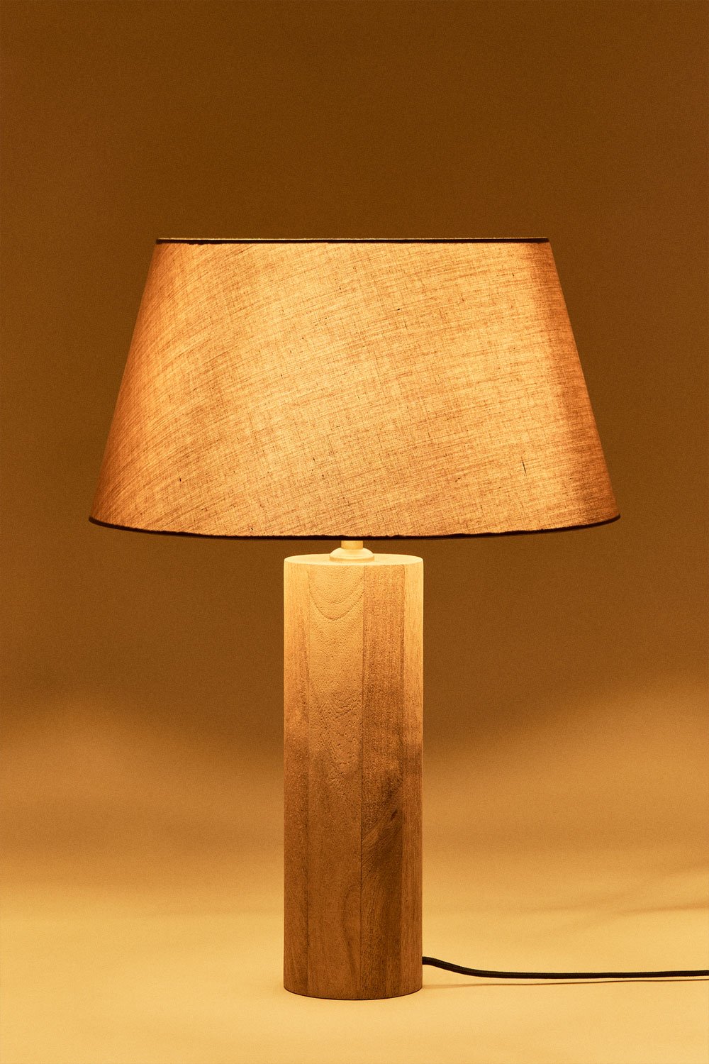 Lampada da tavolo in legno di mango Carolina, immagine della galleria 2