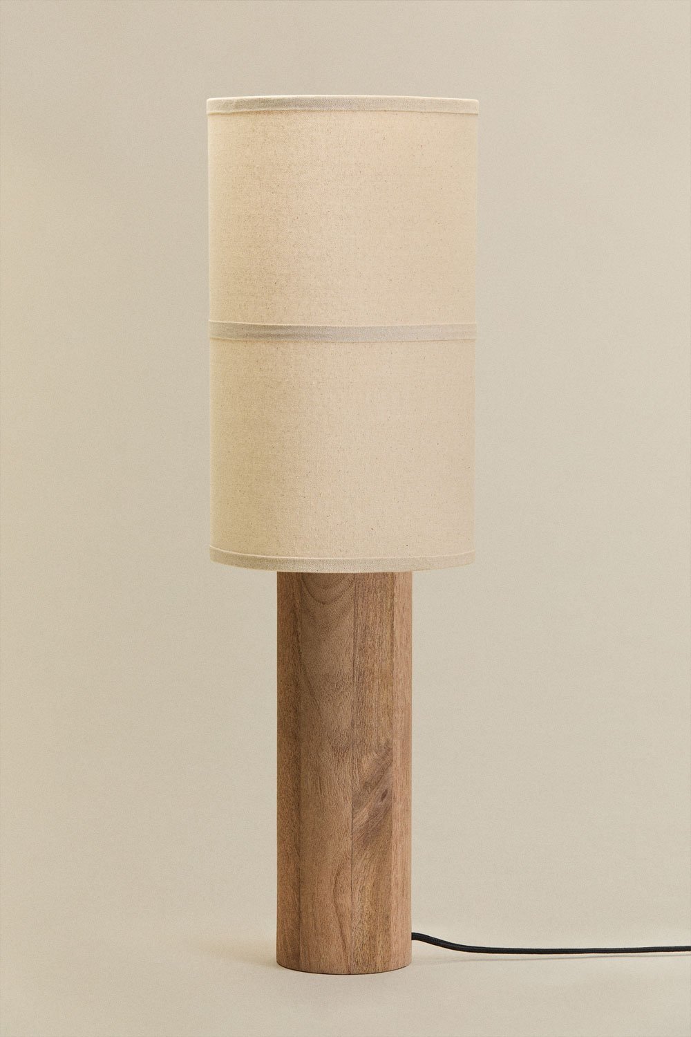 Lampada da tavolo in legno di mango Carolina, immagine della galleria 1