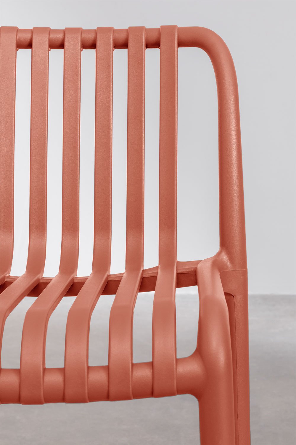 Set di 4 sgabelli alti impilabili da 75 cm in polipropilene terracotta Wendell, immagine della galleria 4
